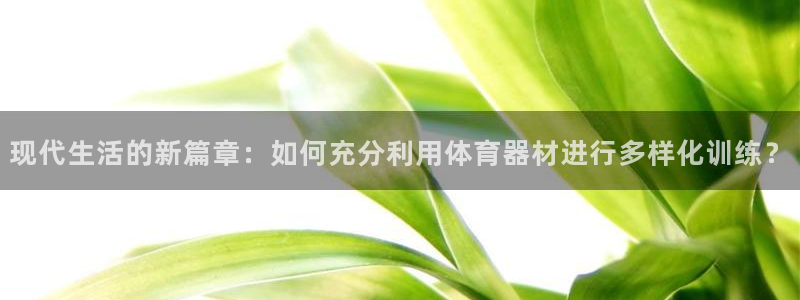 意昂4科技：现代生活的新篇章：如何充分利用体育器材进行多样化